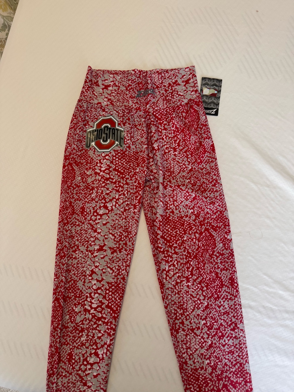 Zenith Red & White Ohio State Patterned Leggings